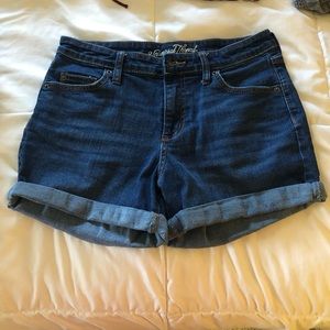 High waisted denim shorts